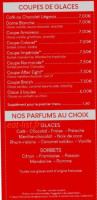 Au Bon Accueil Restaurant menu