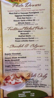 Bella Italia Pizza menu