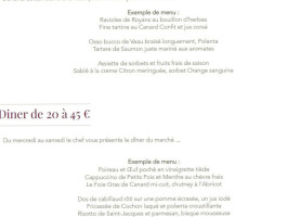 L'atelier menu