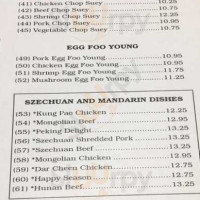 China King menu