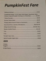 Sports Spirits menu