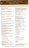 Brown's Country Kitchen menu