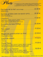 Mamasé menu