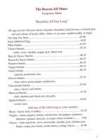 Beacon 443 Diner menu