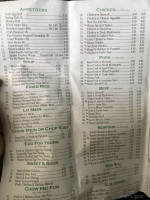 Panda Carry Out menu