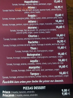 Pizza Biagio menu