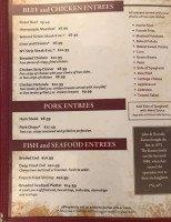 Hartley Inn menu