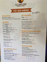 Canyon Village General Store menu