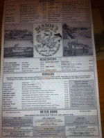 Benson's Eating Drinking Emporium menu