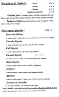 Les Embruns menu