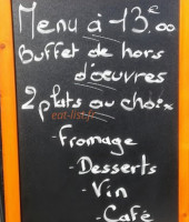 Les Fougères menu