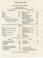 Madison's Main Street Stand menu