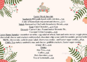 Strawberry Tree Gift Shop Tea Room menu