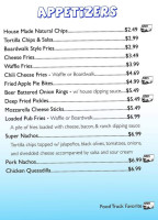 Scoops Pizza Grill menu