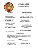 Harvey's Main Street Bbq menu