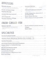 Kyma Seafood Grill menu