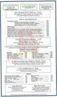 Upland Diner menu