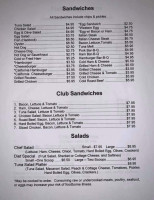 Schwalm's Cleona menu