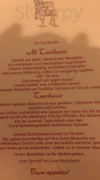 Al Tavolaccio menu