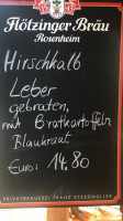 Entenwirt menu