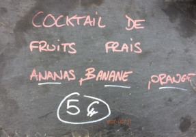 A La Plage menu