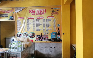 Rumah Makan Asti Sop Buntut Dan Iga Bakar menu