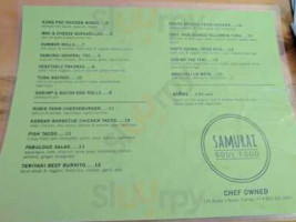 Samurai Soul Food menu