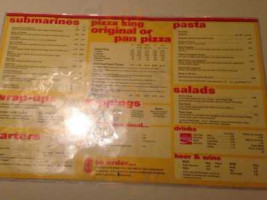 Pizza King menu