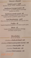 La Doune menu