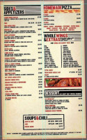 Rye's Bar & Restaurant menu