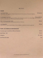 Beneduce Vineyards menu