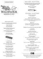 Wildflour Bakery Cafe menu