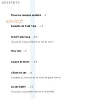 Maythai Paris menu