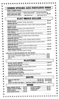 Sunset Grill menu