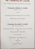 Les Baronnes De Goulée menu