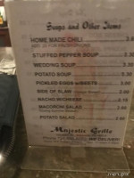 Majestic Grille menu