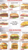 Nur Kebab menu