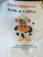 Stevinson Grill menu