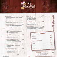 Bersha's Eismanufaktur menu