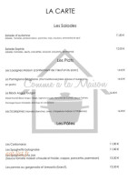 Comme A La Maison menu