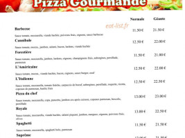 Allo Pizza menu