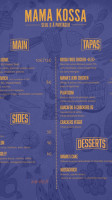 Mama Kossa menu