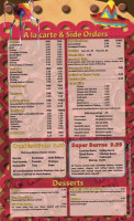 Fiesta Mexicana menu