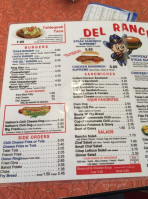 Del Rancho menu