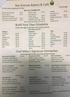 Bay Ave Bakery Cafe menu