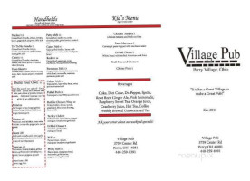 Village Pub menu