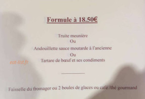 Le Chat Gourmand menu