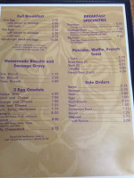 Tiger Hut Cafe menu