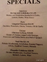 Vitale's Delicatessen menu