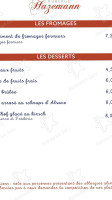 Le Champ Du Feu menu